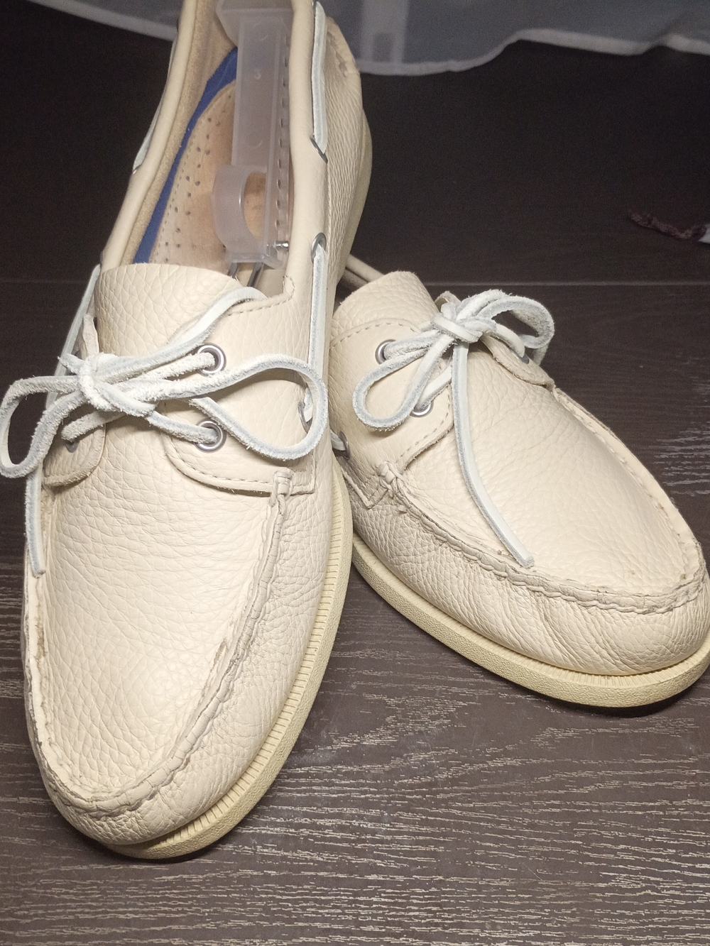 Sperry GOLD CUP Men's 12M Cream Leather Boat Shoes. Like NEW!!!